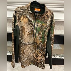 Habit Realtree Xtra Camo Quarter-Zip Pullover Sweatshirt with Olive Panels 2XL
